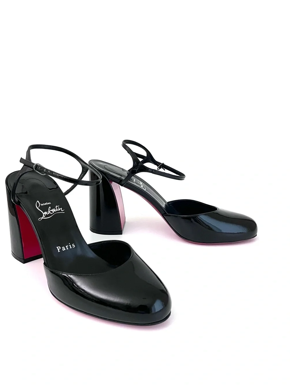 Christian Louboutin Jane  Patent Ankle Strap Pumps Size EU 40